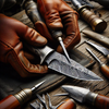 Fixed Blade Damascus Steel Hunting Knives