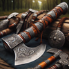 Damascus Viking Battle Axe