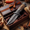 Fixed Blade Damascus Steel Hunting Knives Gift item in USA