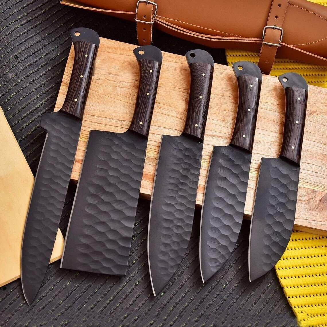  Knives Set Damascus Steel with Bag