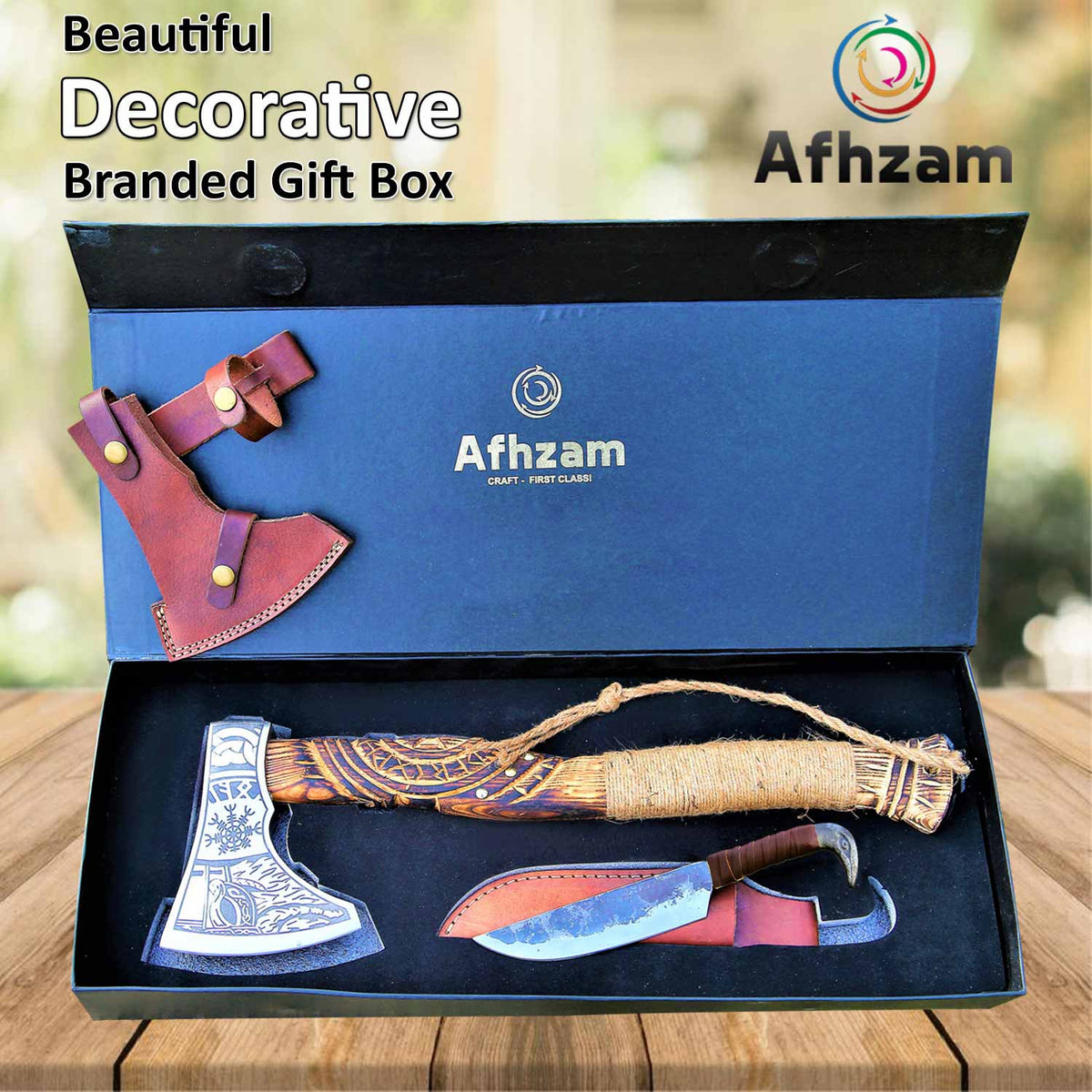 Viking Axe | Viking Knife | Branded Gift Box